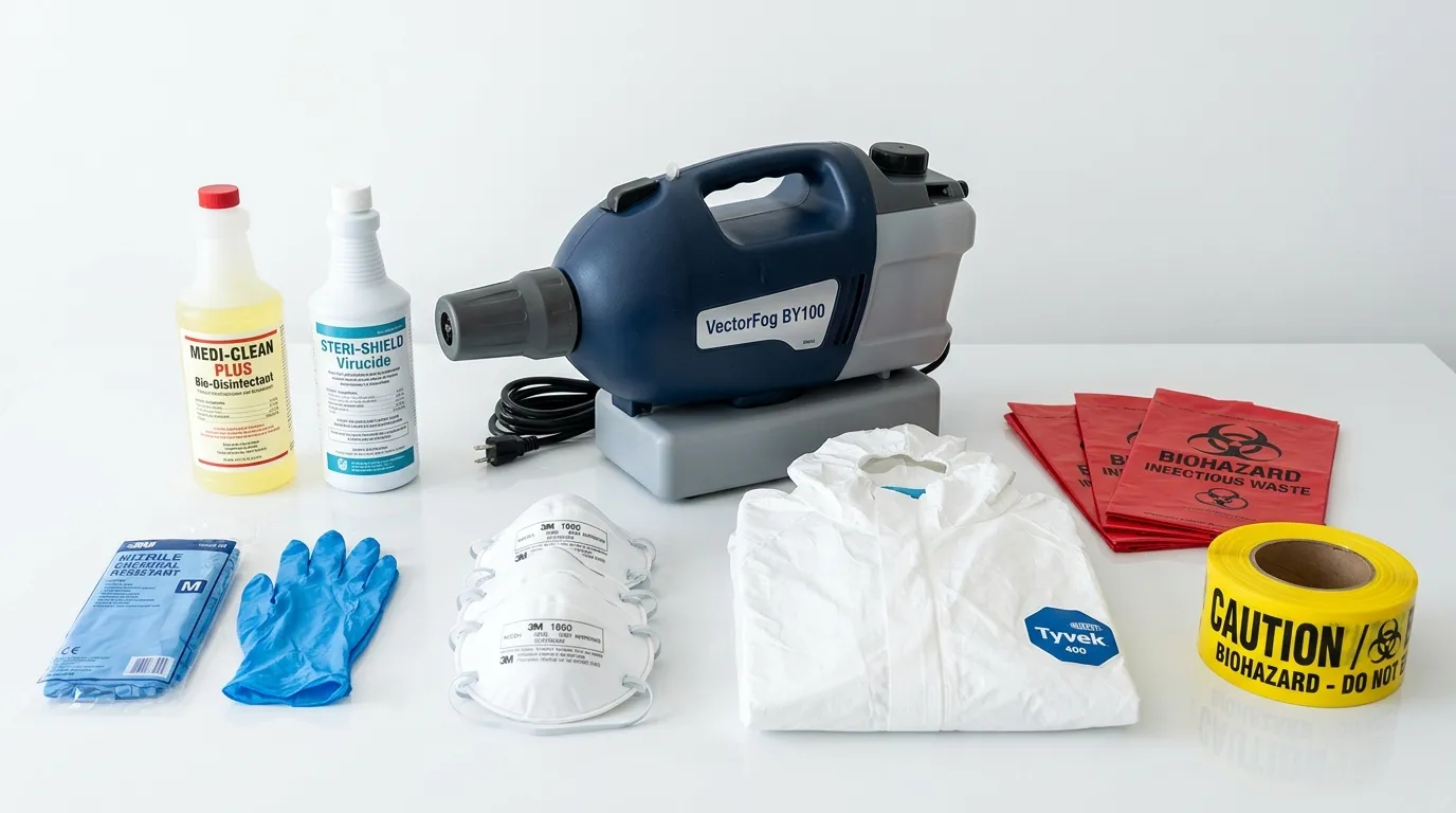 Professional biohazard remediation crew working in Lake Forest